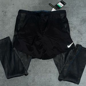 Nike dri fit men’s running pants with built in shirts new with tags black XL